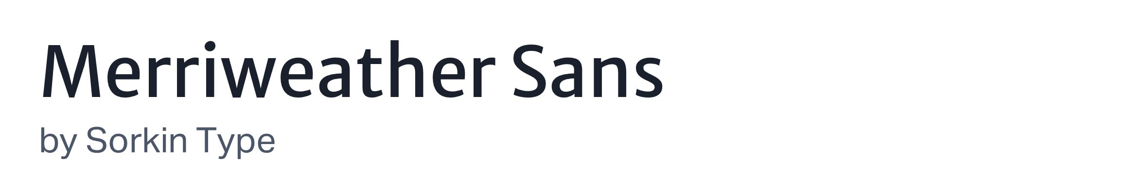 Merriweather Sans